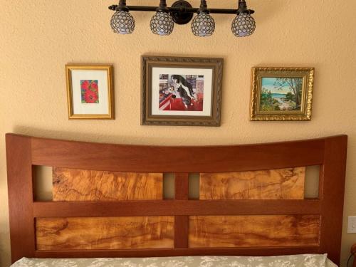 King size bed headboard using spalted maple and Australian Lacewood(English Sycamore)