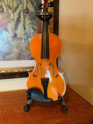 Violin built from a white violin kit, an almost 200 hour finishing job.
